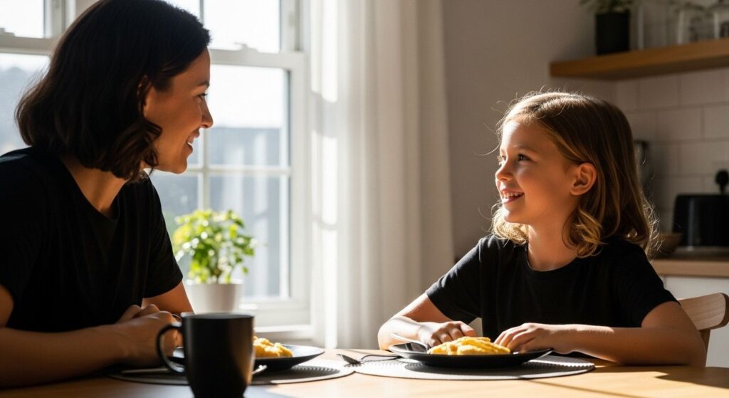 familie wertevermittlung frühstück