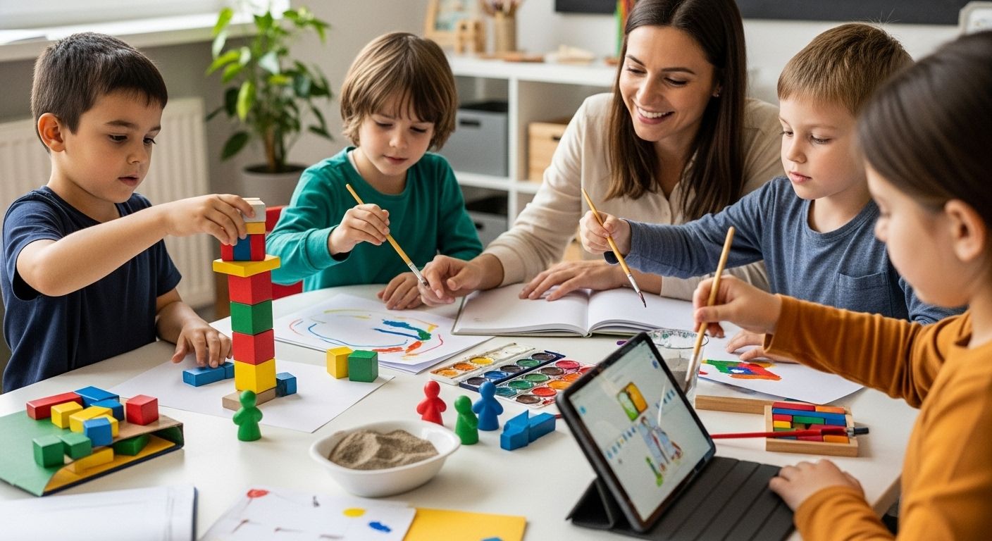 spielerisches Lernen, kreative Aktivitäten, Kinder