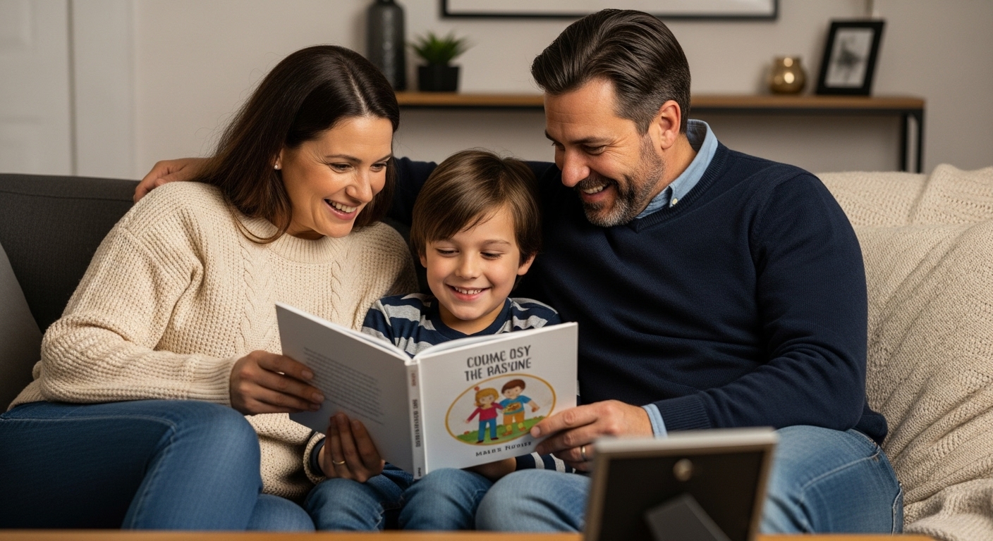 personalisiertes kinderbuch familie foto
