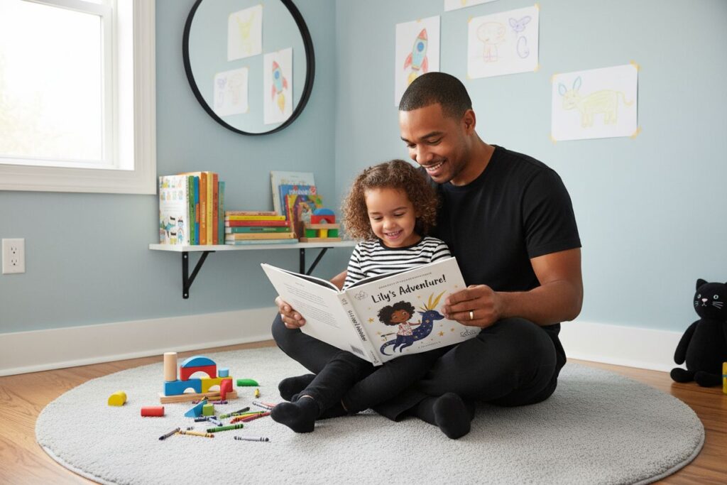 personalisierte Kindergeschichten, Eltern Kinder Lesen, kreatives Vorlesen