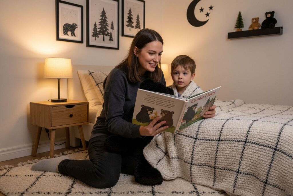 Bärengeschichte Einschlafszene Kinderzimmer