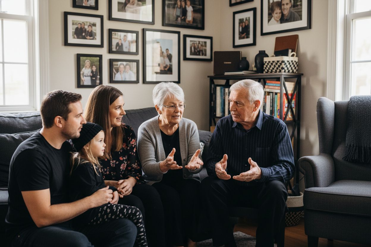 Familie Geschichten Sofa