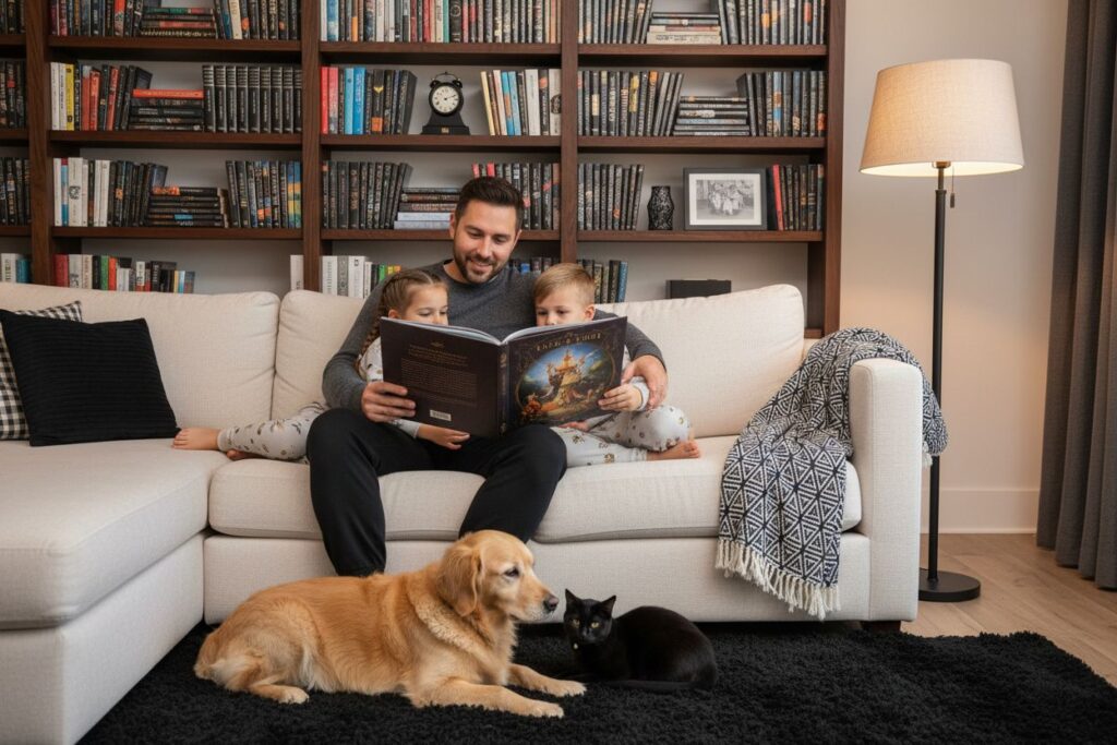 familie vorlesen abend