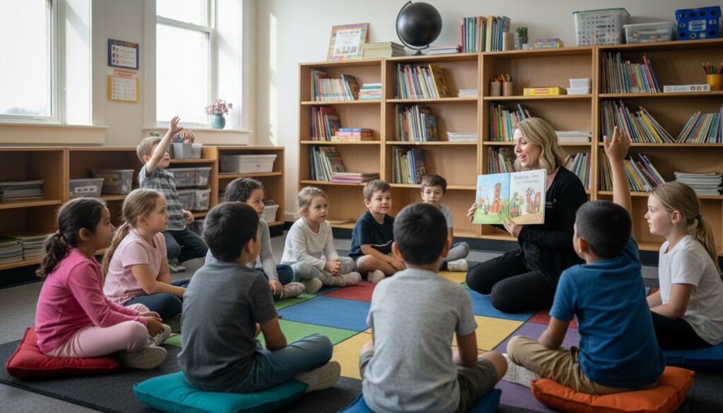 moderne Klasse Vorlesestunde