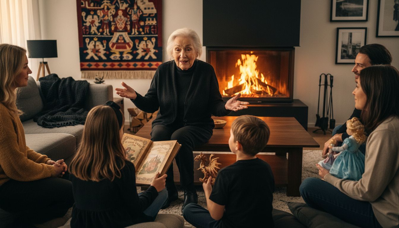moderne Märchenerzählung Familie